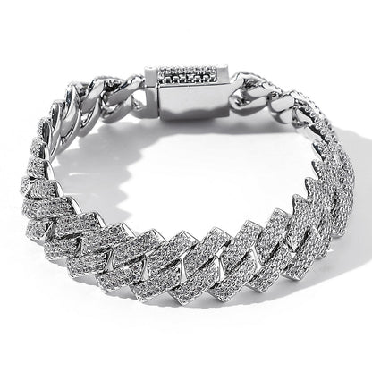 14mm Iced Out Cuban Link Chain/Armband
