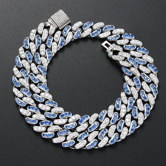 12mm Aquamarine Cuban Chain