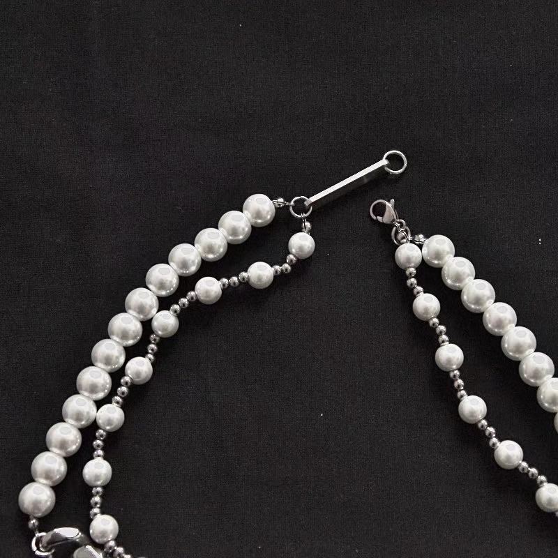 Pearl Stacked Cuban Link Chain