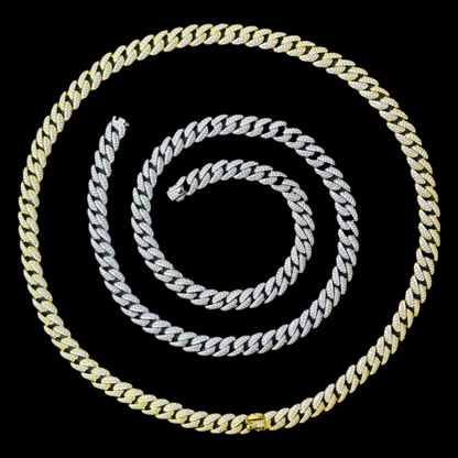 S925 Iced Out Cuban Link Chain