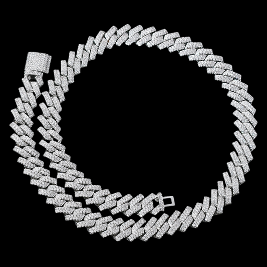 14mm Iced Out Cuban Link Chain/Armband