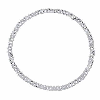 S925 Iced Out Cuban Link Chain